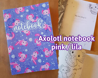 Amazon Axolotl Notebook pink lila